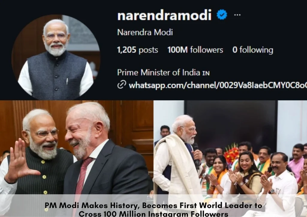 Modi Becomes First World Leader to Cross 100 Million Instagram Followers