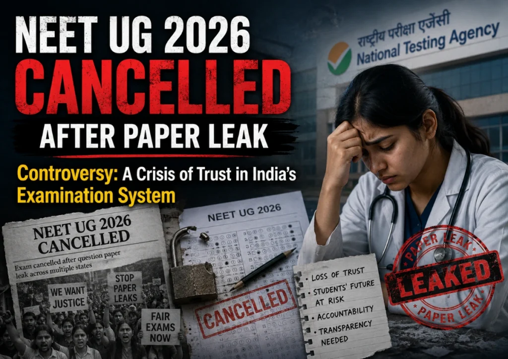 NEET UG 2026 Cancelled After Paper Leak Controversy: A Crisis of Trust in India’s Examination System