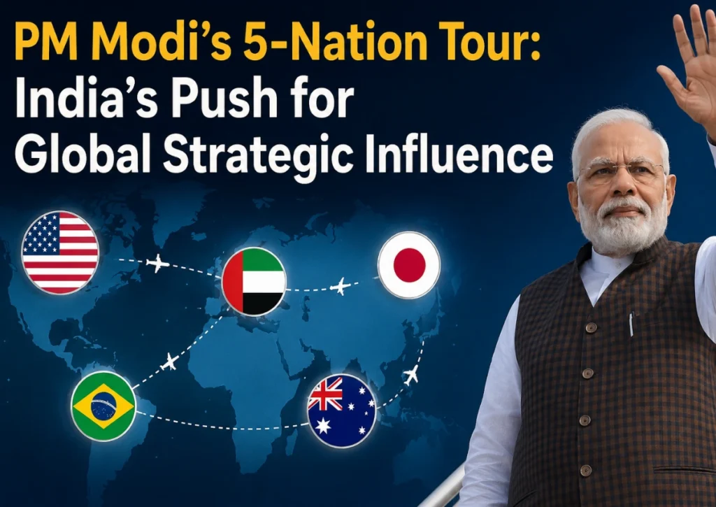 PM Modi’s 5-Nation Tour: India’s Push for Global Strategic Influence