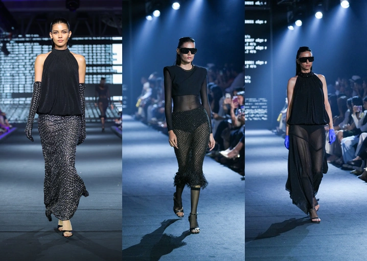 Namrata Joshipura’s ‘OBSIDIAN’, Presented by OPPO, Sets Commanding Blacks Against Liquid Metallics at Lakmé Fashion Week
