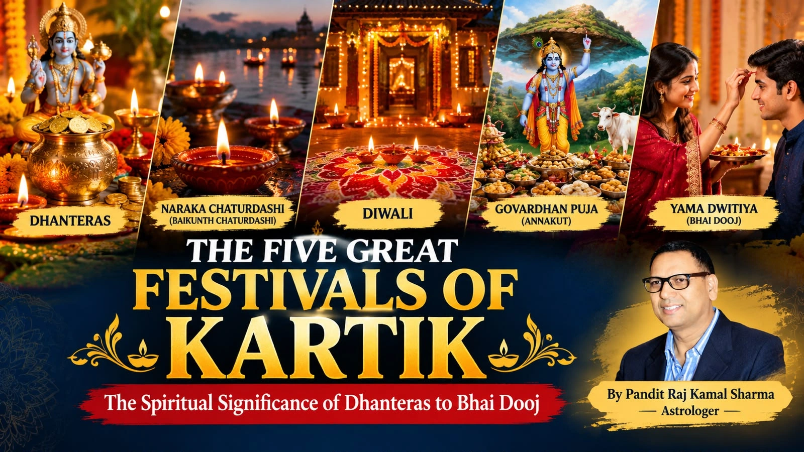The Five Great Festivals of Kartik: From Dhanteras to Yama Dwitiya, Pt. Rajkamal Sharma on Light, Prosperity and Protection