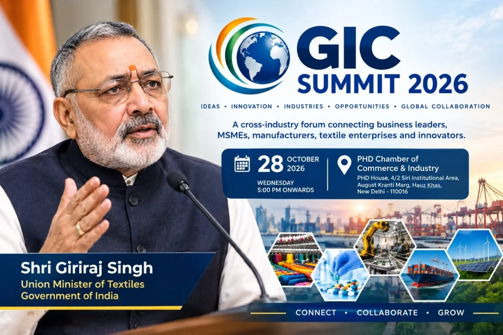 GIC Summit 2026: A Platform to Strengthen India’s MSMEs, Industry Collaboration and Global Trade Opportunities