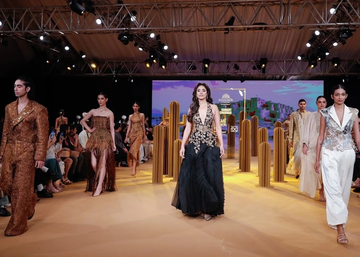 Bhagalpur Silk Meets Indian Craft Gin: Samant Chauhan and Jaisalmer Team Up at Lakmé Fashion Week