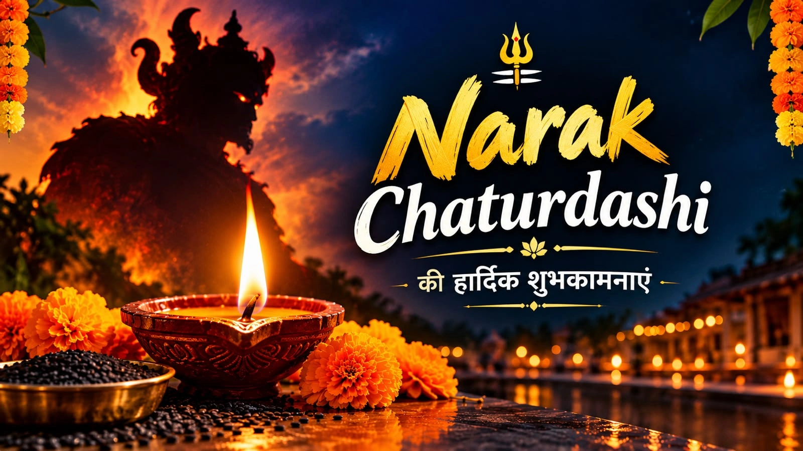 Naraka Chaturdashi, the second of the five festivals of Kartik